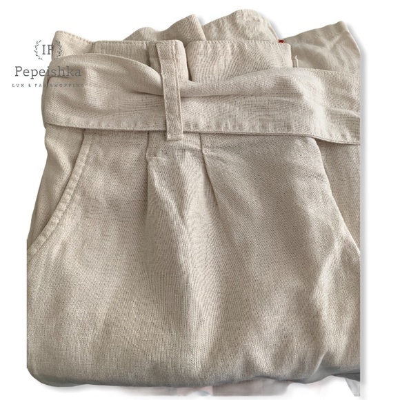 BCBG Paperbag-Waist Pant Linen Blend - Picture 5 of 10